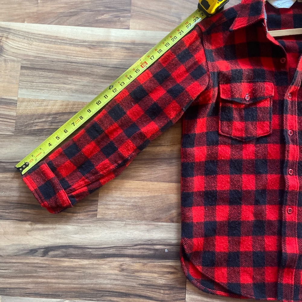Vintage Woolrich Wool Buffalo Plaid Button Down Shirt Jacket - Picture 6 of 10